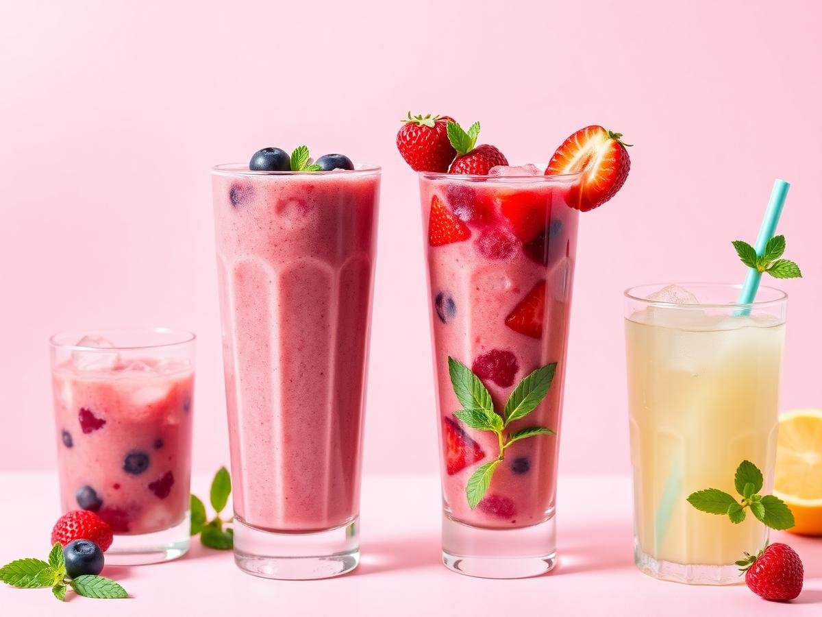 Fresh smoothies and cold drinks